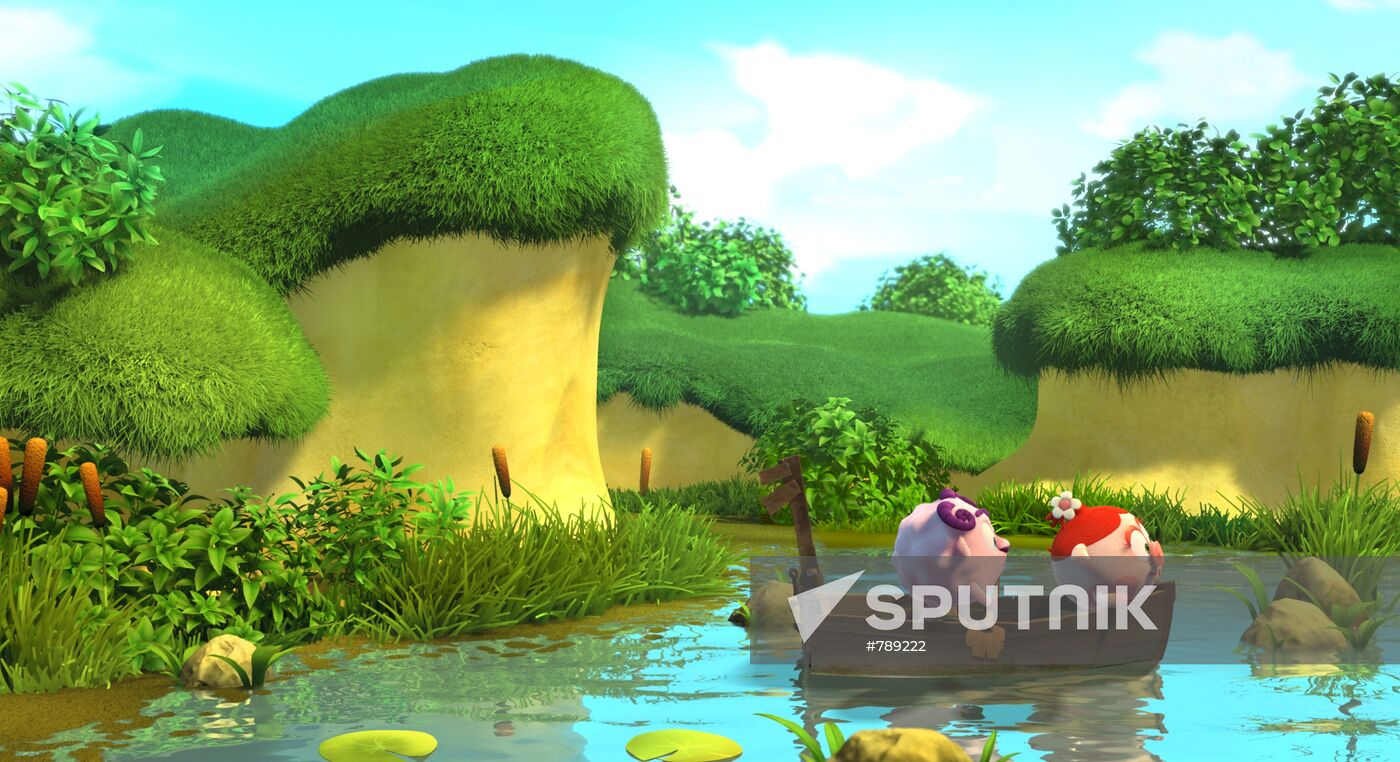 Stills from 3D Smeshariki animated film