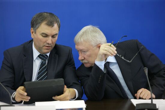 Vyacheslav Volodin and Oleg Morozov