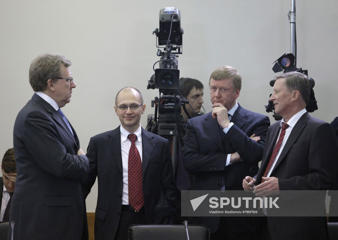 Alexei Kudrin,Sergei Kiriyenko,Anatoly Chubais and Sergei Ivanov