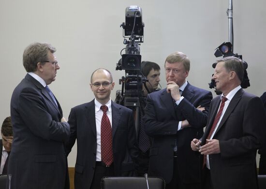 Alexei Kudrin,Sergei Kiriyenko,Anatoly Chubais and Sergei Ivanov