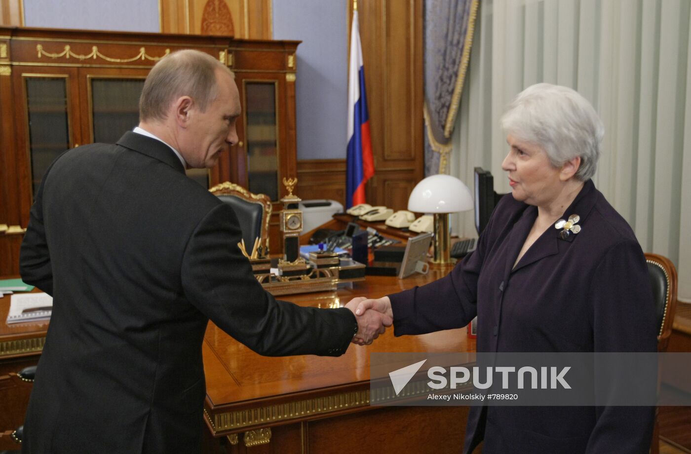 Vladimir Putin meets with Natalya Solzhenitsyna