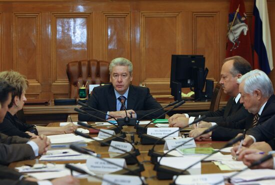 Mayor of Moscow Sergei Sobyanin holds meeting