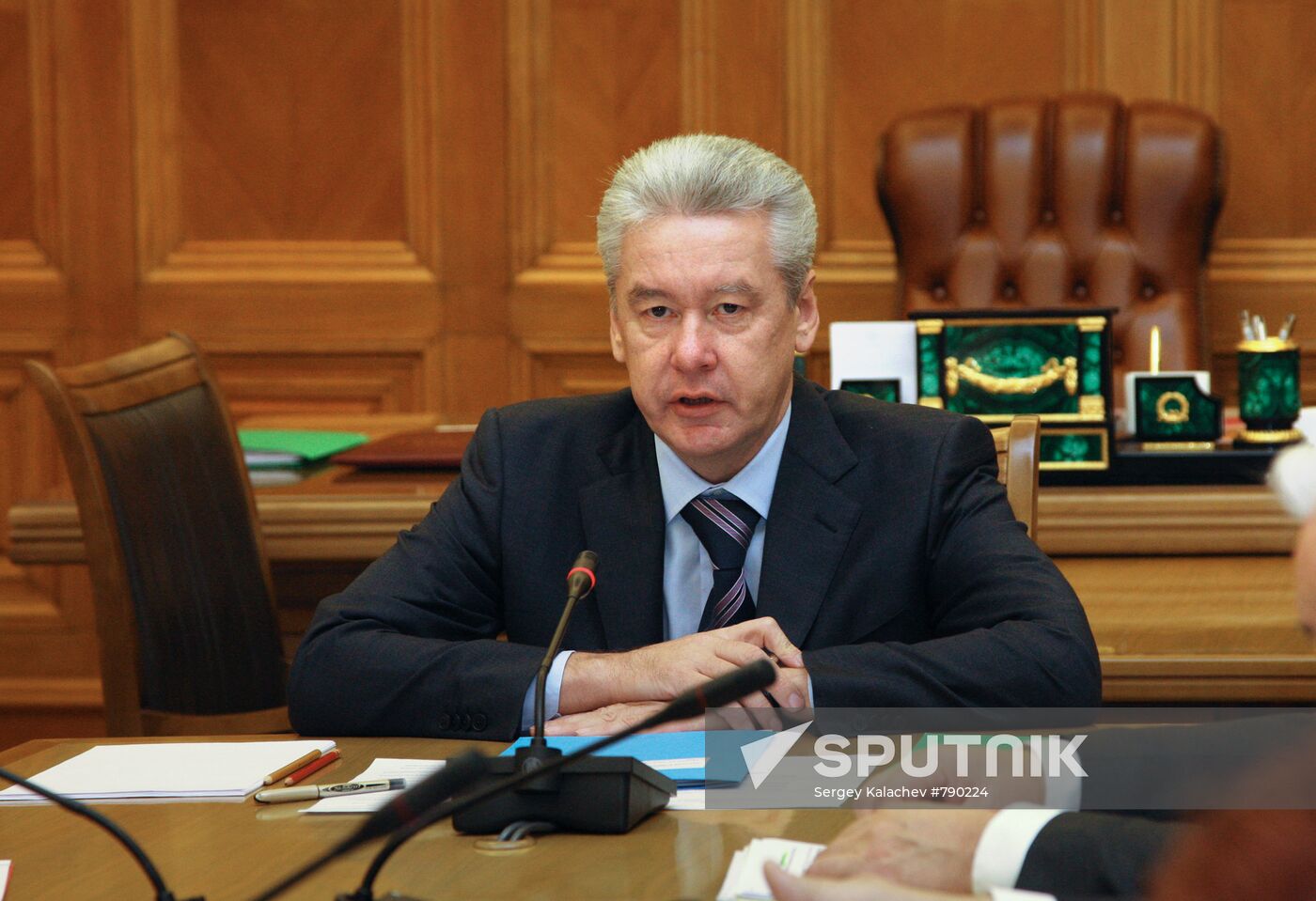 Mayor of Moscow Sergei Sobyanin holds meeting