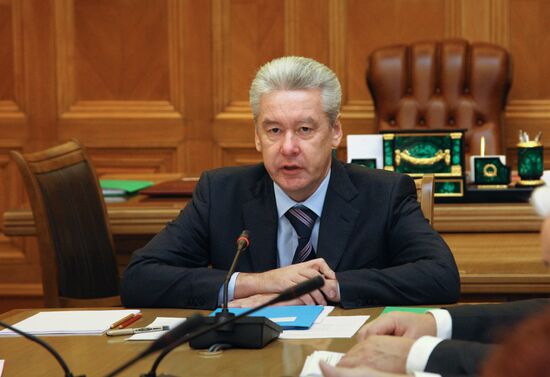 Mayor of Moscow Sergei Sobyanin holds meeting