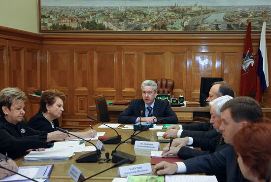 Mayor of Moscow Sergei Sobyanin holds meeting