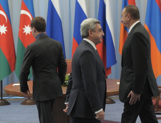 Meeting of Russian, Azerbaijani and Armenian presidents