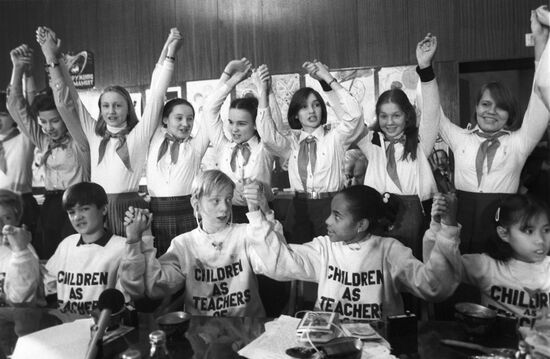 Members of organization "Children As Teachers of Peace," USSR