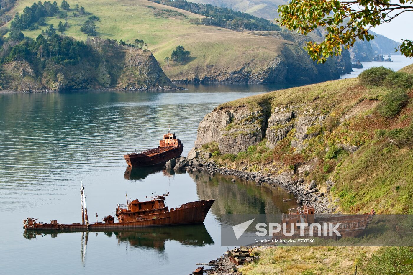 Naval ships wreckage