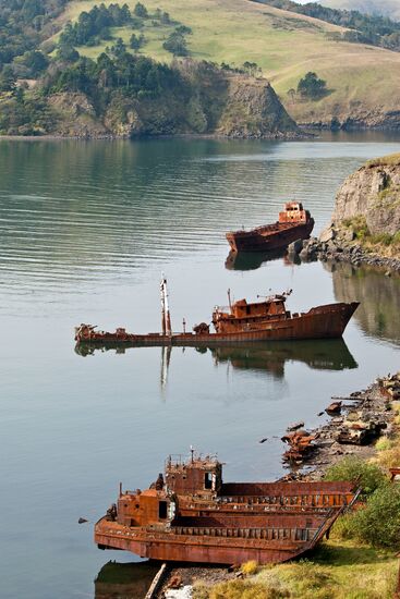 Naval ships wreckage