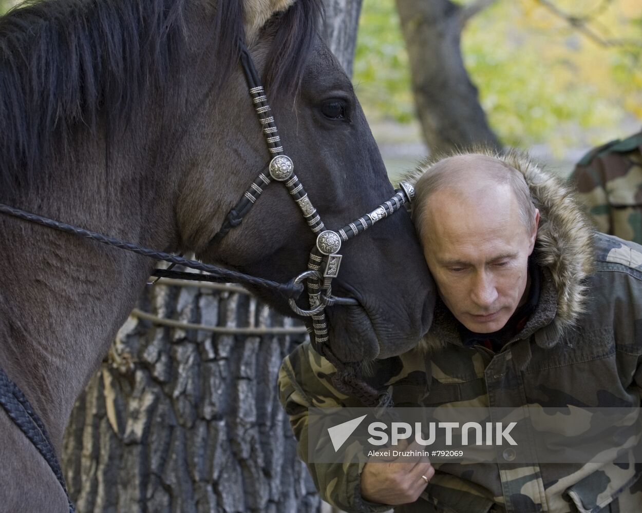 V. Putin on expedition to Ubsunur Hollow Biosphere Preserve