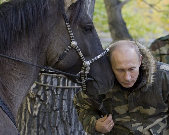 V. Putin on expedition to Ubsunur Hollow Biosphere Preserve