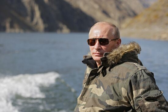 V. Putin on expedition to Ubsunur Hollow Biosphere Preserve