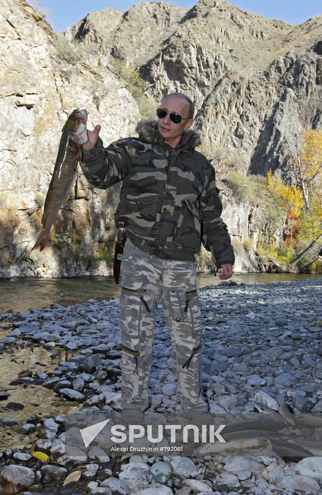 V. Putin on expedition to Ubsunur Hollow Biosphere Preserve