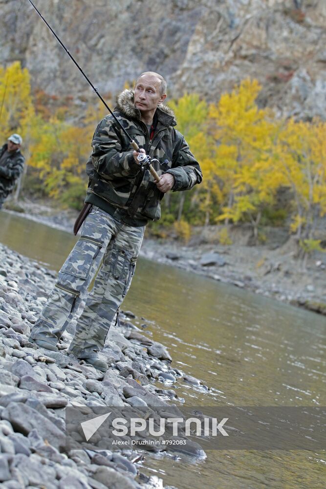 V. Putin on expedition to Ubsunur Hollow Biosphere Preserve