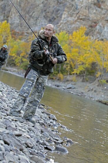 V. Putin on expedition to Ubsunur Hollow Biosphere Preserve