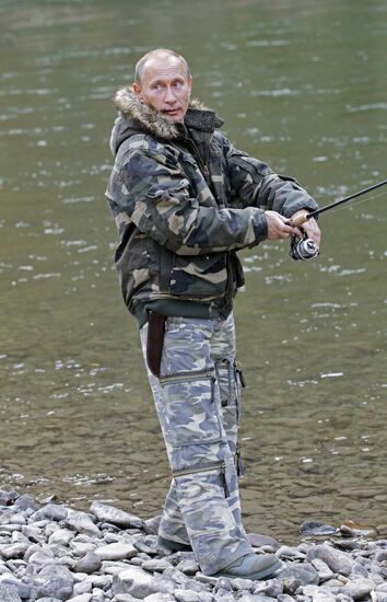 V. Putin on expedition to Ubsunur Hollow Biosphere Preserve