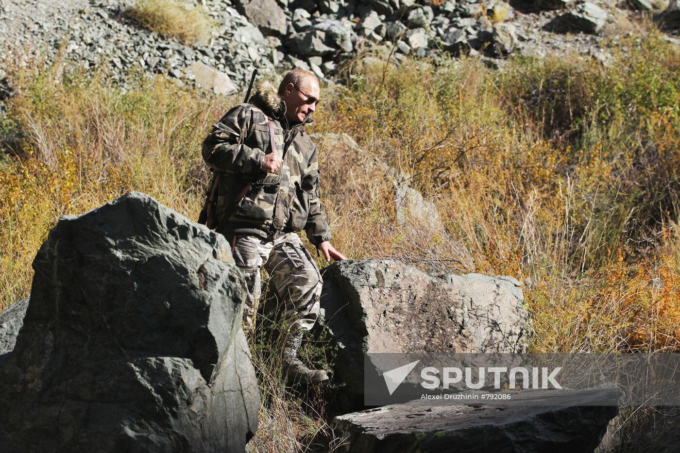 V. Putin on expedition to Ubsunur Hollow Biosphere Preserve