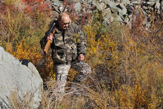 V. Putin on expedition to Ubsunur Hollow Biosphere Preserve