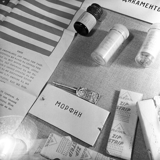 Pilot's medicaments from shot down U2 aircraft