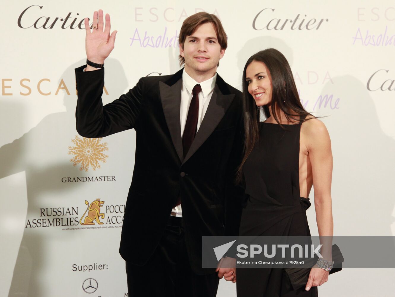 Demi Moore, Ashton Kutcher at charity auction in Moscow