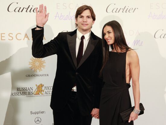 Demi Moore, Ashton Kutcher at charity auction in Moscow