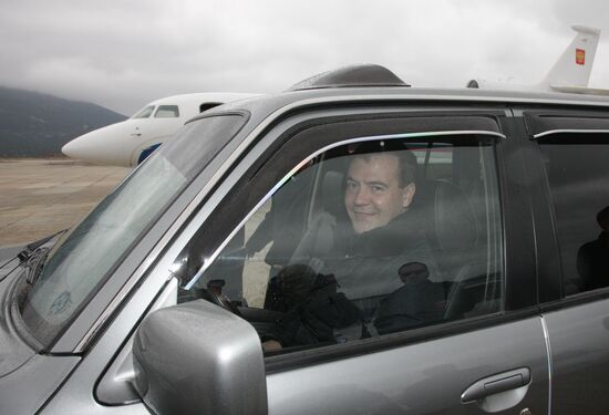 D. Medvedev on working trip to South Kuril islands