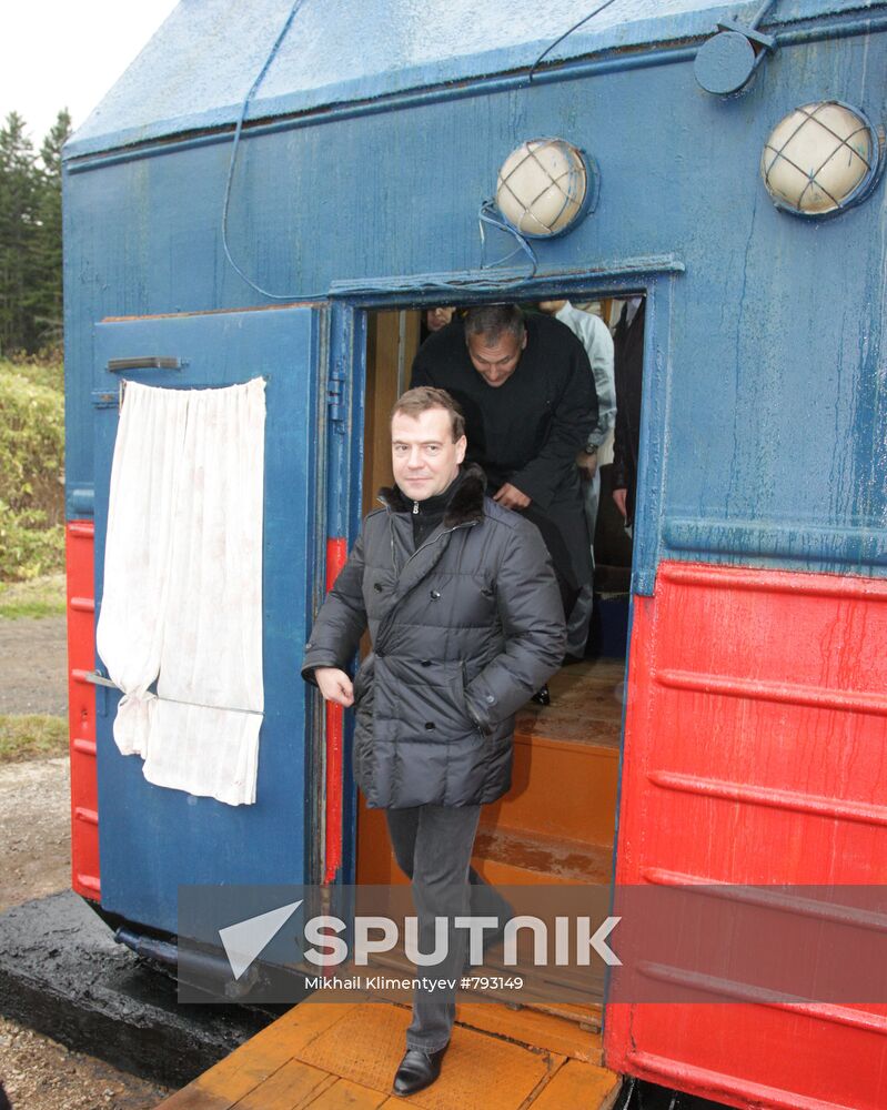 D. Medvedev on working trip to South Kuril islands