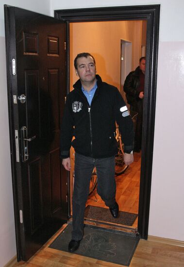 D. Medvedev on working trip to South Kuril islands