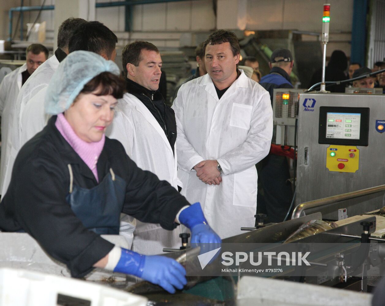 D. Medvedev on working trip to South Kuril islands