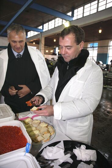 D. Medvedev on working trip to South Kuril islands