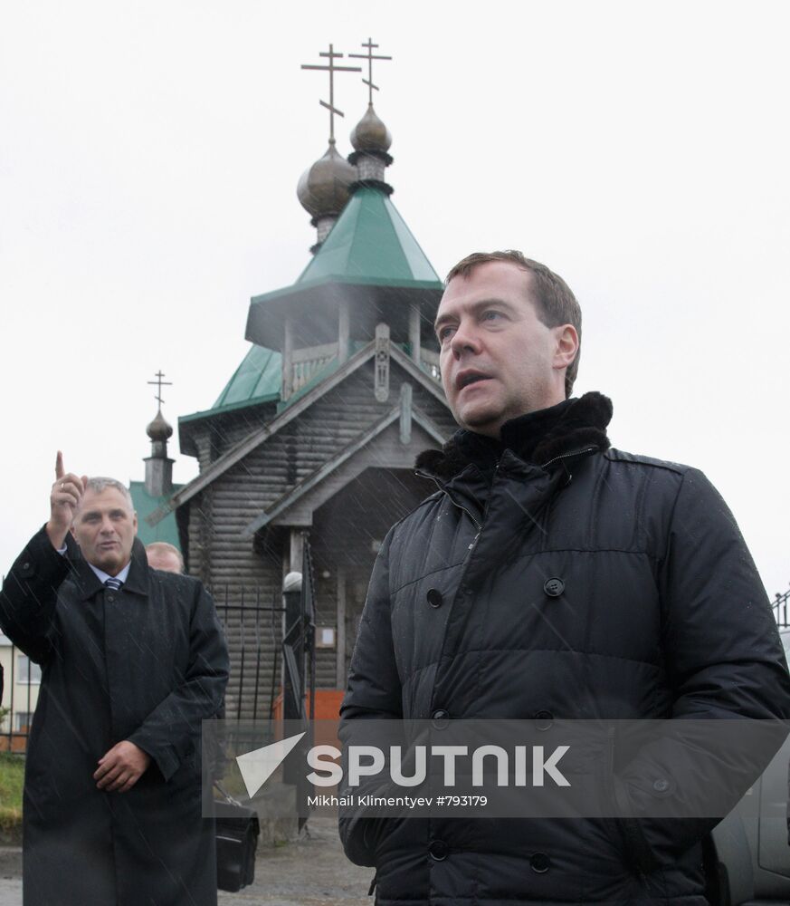 D. Medvedev on working trip to South Kuril islands