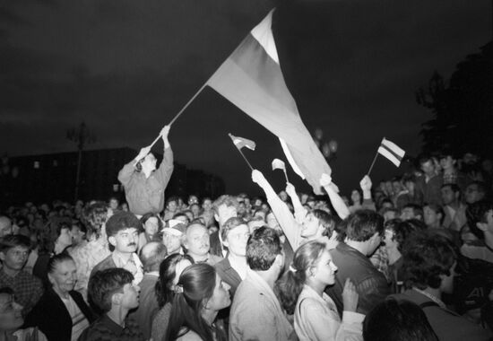 Rally on Pushkin square