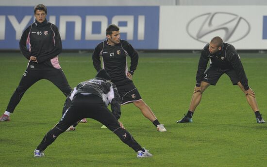 FC Palermo holds training session ahead of Europe League match