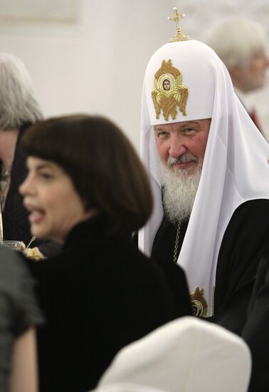 Patriarch of Moscow and All Russia Kirill and Mireille Mathieu