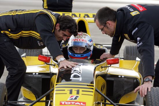 Vladimir Putin's shot as F1 pilot