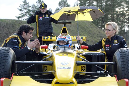 Vladimir Putin's shot as F1 pilot