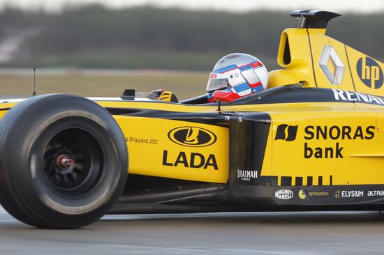 Vladimir Putin's shot as F1 pilot