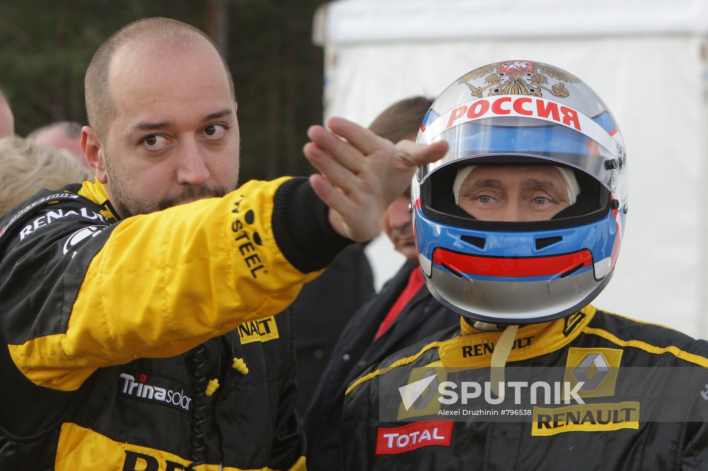 Vladimir Putin's shot as F1 pilot