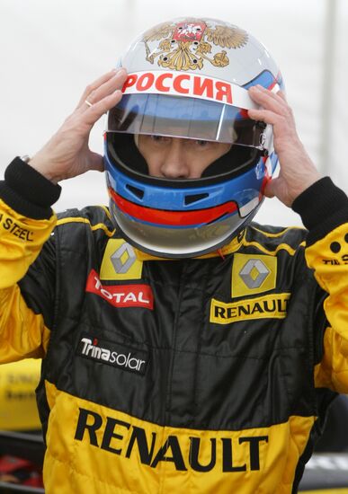 Vladimir Putin's shot as F1 pilot