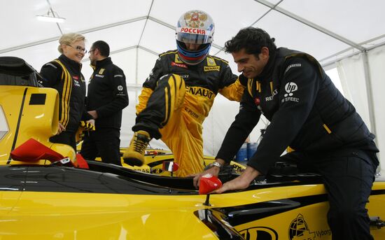 Vladimir Putin's shot as F1 pilot