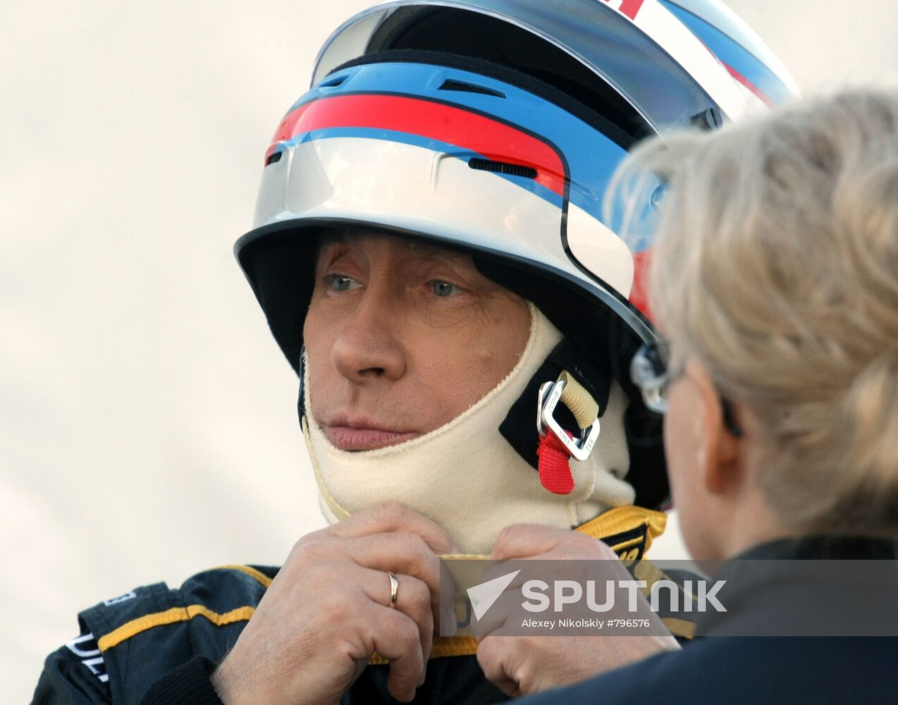 Vladimir Putin's shot as F1 pilot