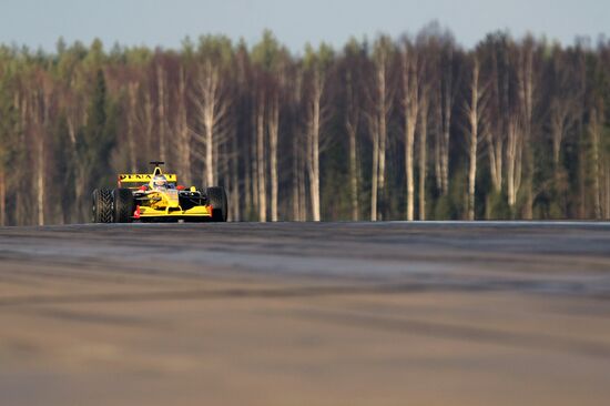 Vladimir Putin's shot as F1 pilot