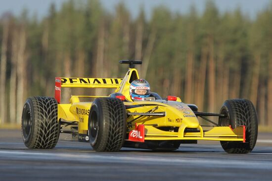 Vladimir Putin's shot as F1 pilot