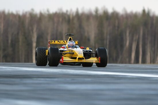 Vladimir Putin's shot as F1 pilot