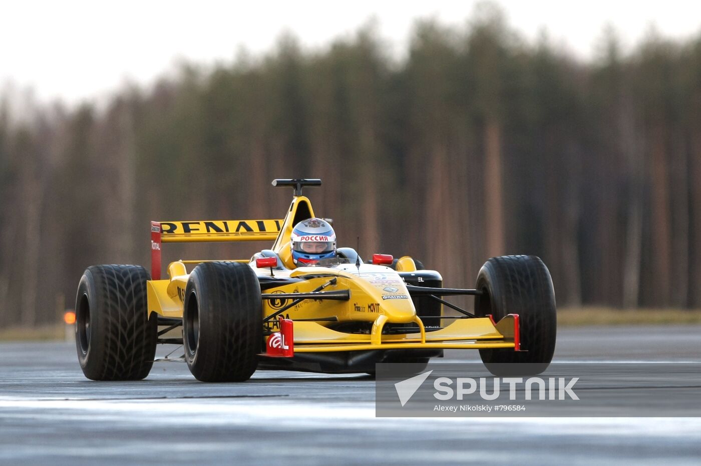 Vladimir Putin's shot as F1 pilot