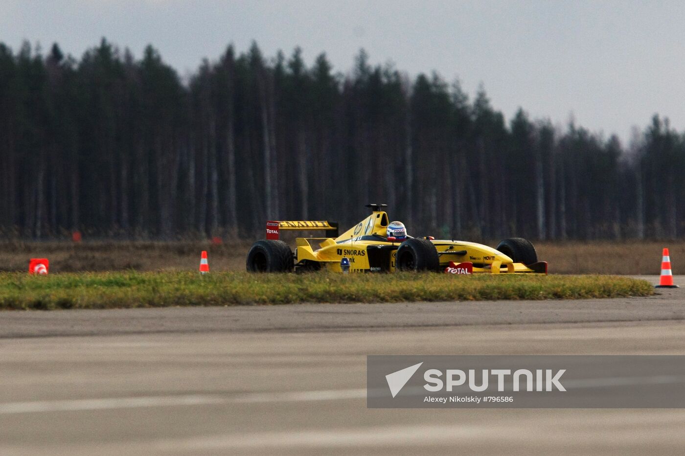 Vladimir Putin's shot as F1 pilot