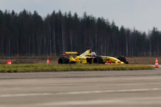 Vladimir Putin's shot as F1 pilot