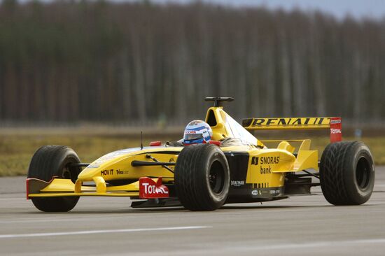 Vladimir Putin's shot as F1 pilot