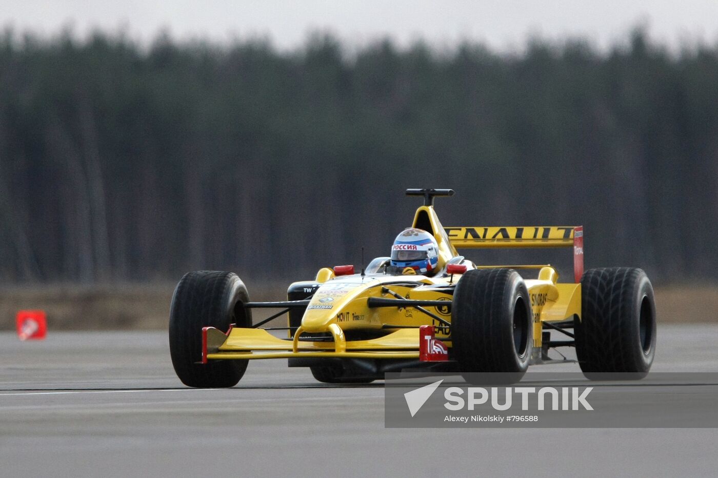 Vladimir Putin's shot as F1 pilot