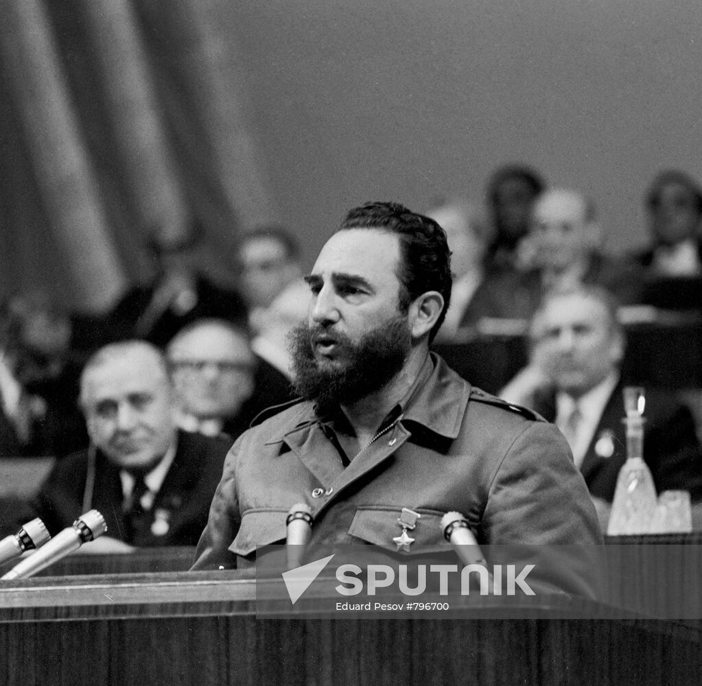 First Secretary of Cuban communist party Fidel Castro